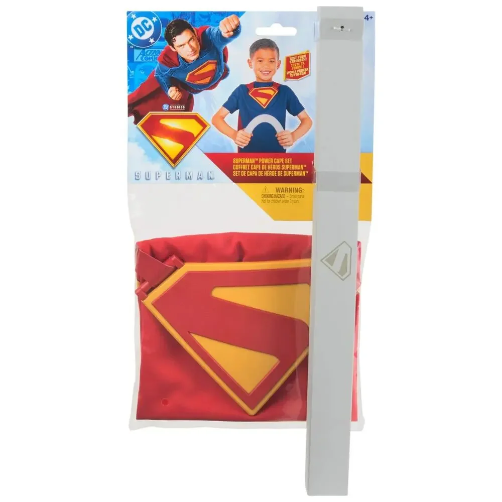 DC Comics, SUPERMAN Power Cape Set, Super Heroes Halloween Costume for Kids with